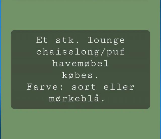 Købes: chaiselong havemøbel