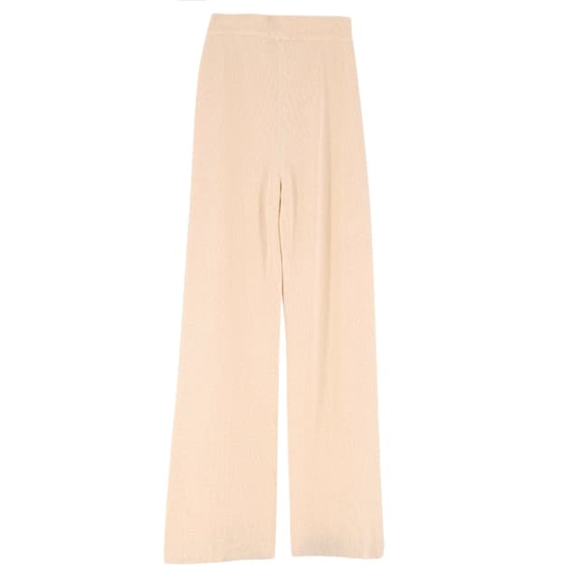 Preowned Nanushka Beige Wide-leg Knit Trousers Size S Beige/Nude acrylic/polymide