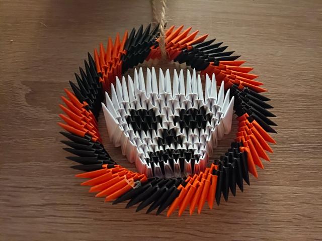 Czaszka Halloween Origami Modułowe 3D