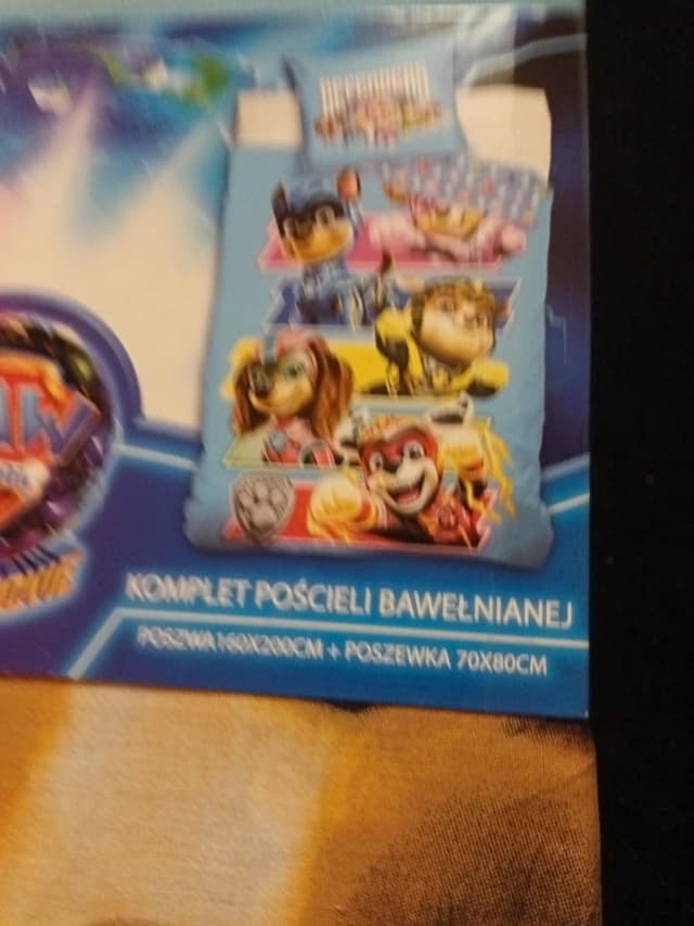 Dwustronna Pościel 160x200 bawełniana paw patrol