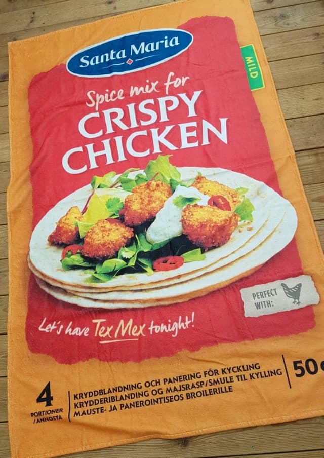 helt ny handduk från Santa Maria Crispy Chicken! Unik och annorlunda :)