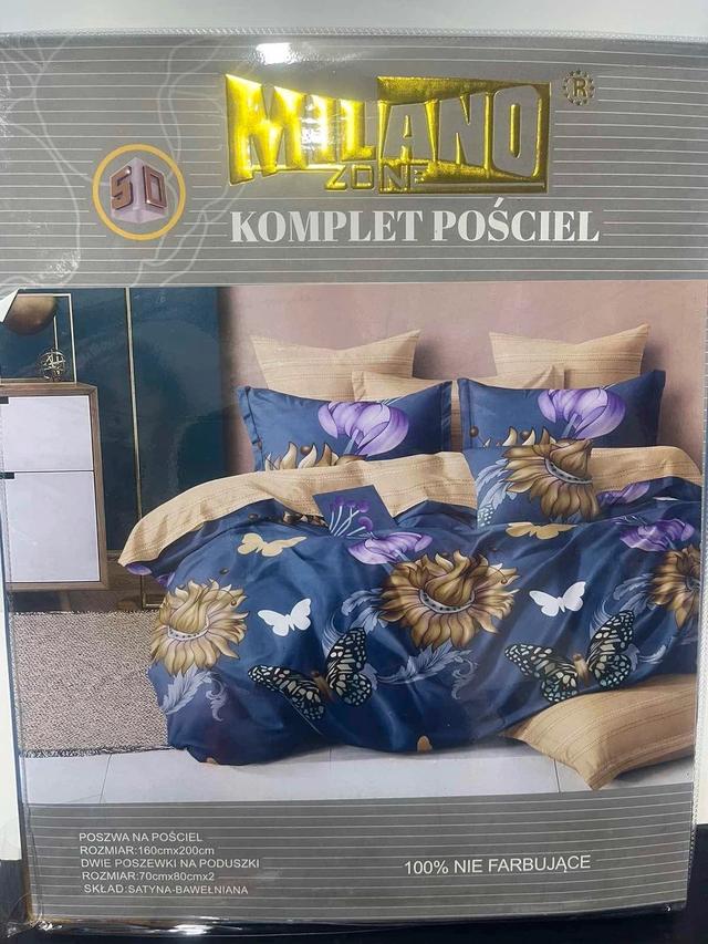 Nowy Komplet Pościeli Bawełna Elegancka Zestaw Prezent 160x200