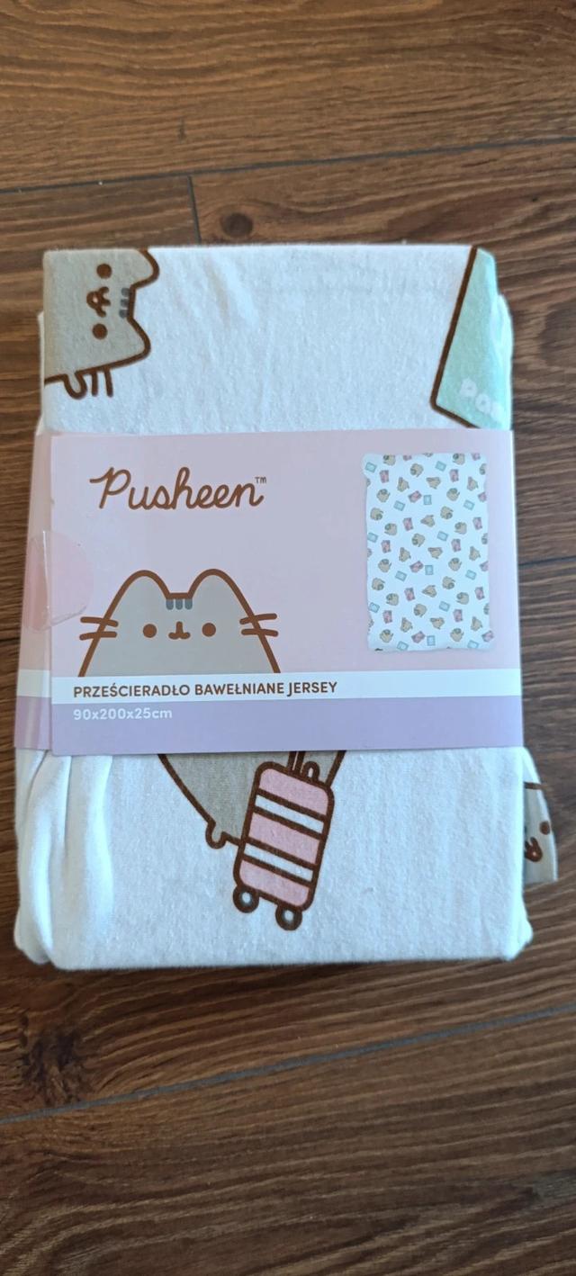 Prześcieradło pusheen bawełna Jersey 90x200