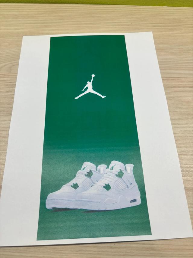 Plakat streetwearowy Nike Jordan 4 green