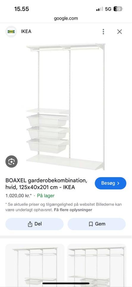 Reolsystem Ikea boaxel b: 60 d: 40