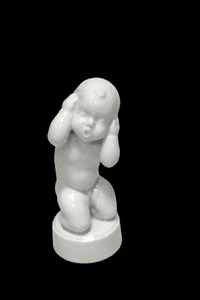 Porcelæn Ørepine figur