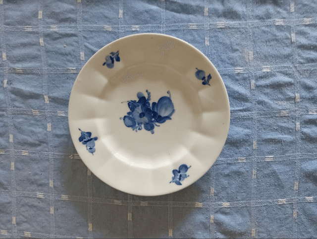 Porcelæn Tallerken 10/8550 Blå