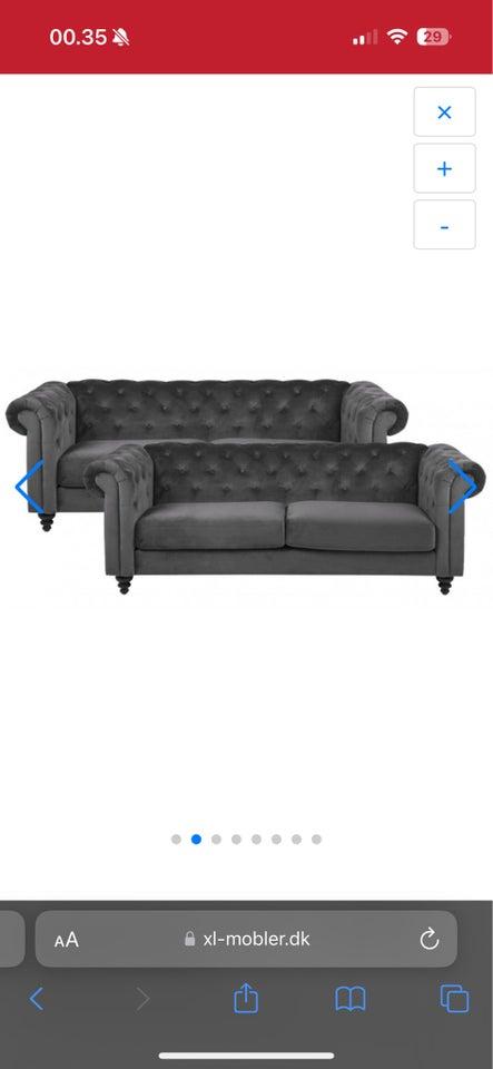 Sofagruppe stof 3 pers