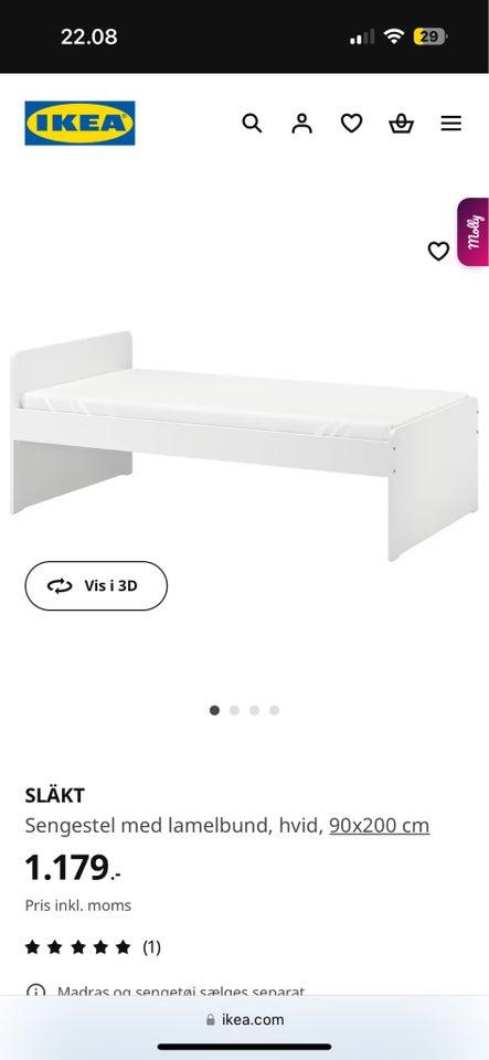 Enkeltseng IKEA SLÄKT b: 90 l: 200