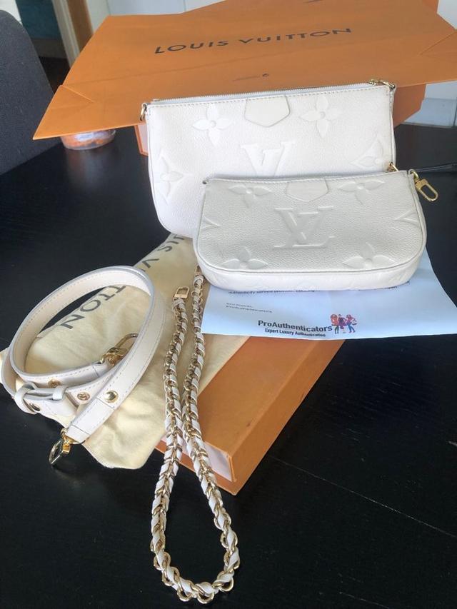 Louis Vuitton Cream Giant empreinte Multi pochette