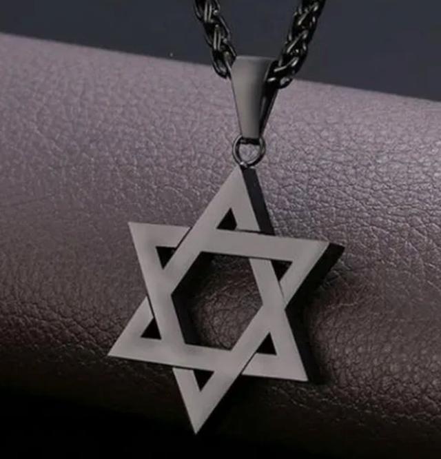 Magen David amulet hänge smycke Magic Israel Talisman Halsband – Svart NY!