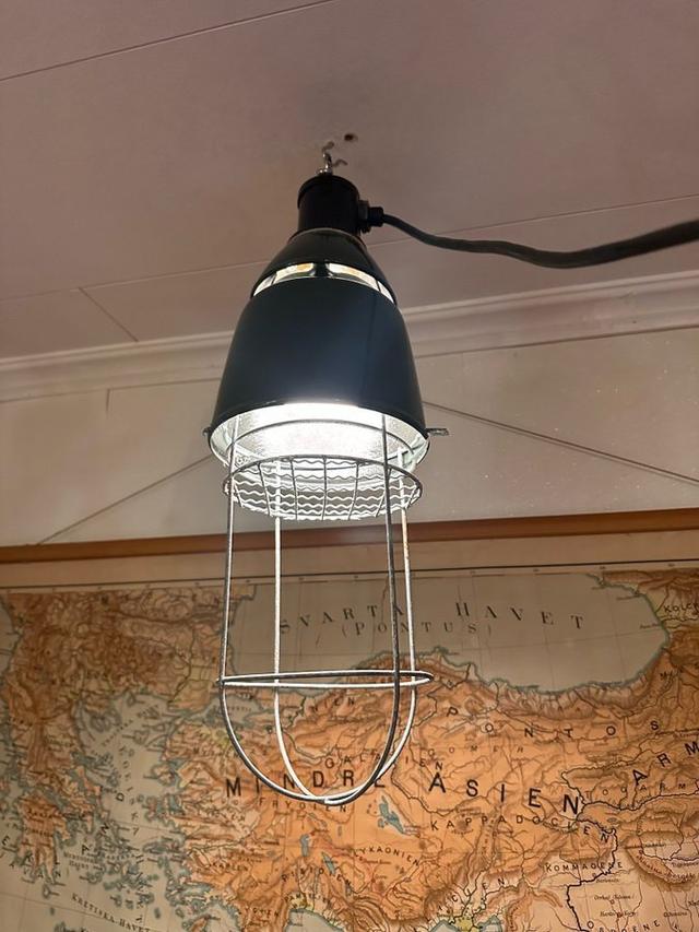 Taklampa/ fönsterlampa/ industrilampa/ grön/ emaljerad/ plåt