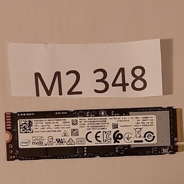 SSD m2 Märke : INTEL  256GB PSI-express NVMe formfaktor 2280