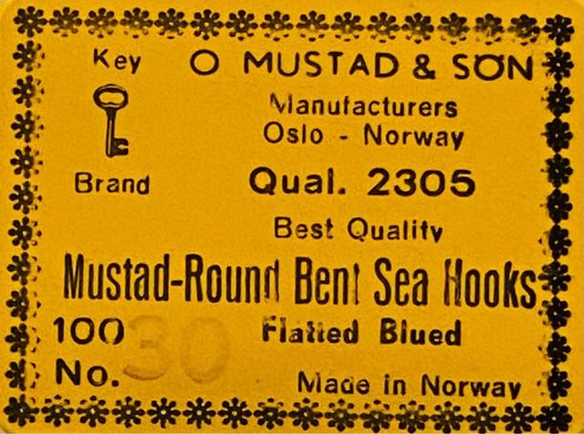 MUSTAD nr 30 Qual 2305 Minikrokar utan ögla 100st i sin original ask