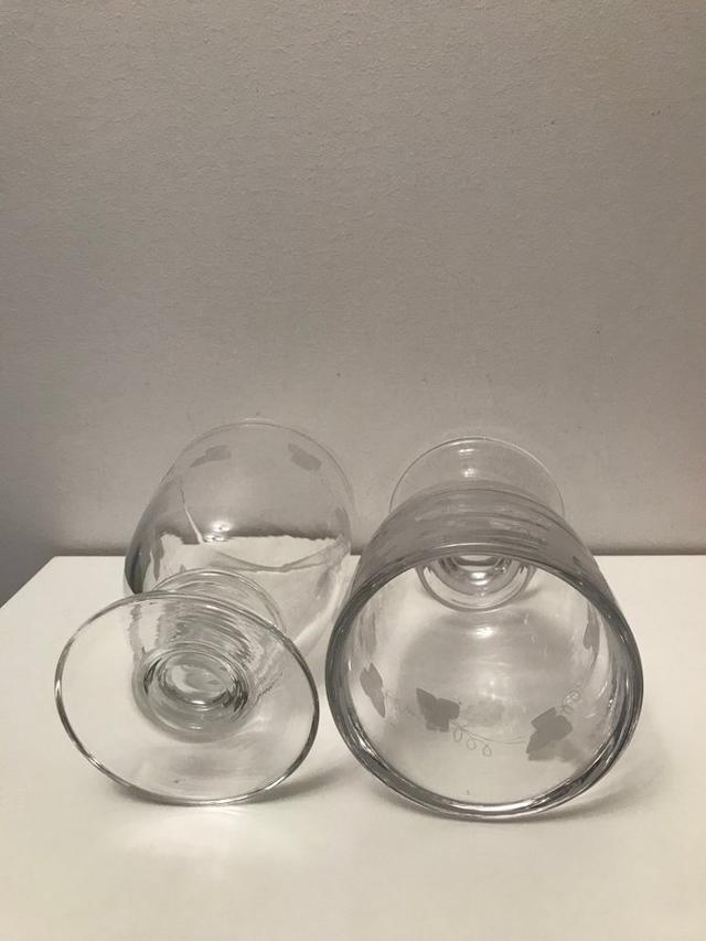 2 st fina pokaler / pokal av glas Från Reijmyre glasbruk Handblåsta