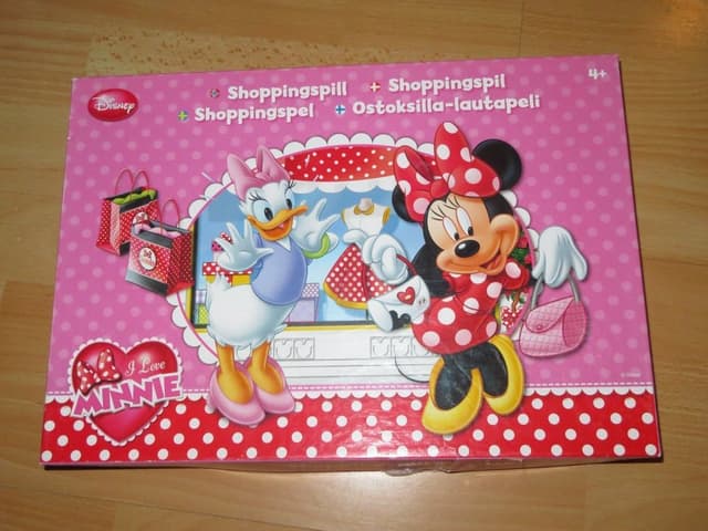 Disney Shoppingspel I Love MINNIE barnspel komplett för 3 spelare fint beg skick