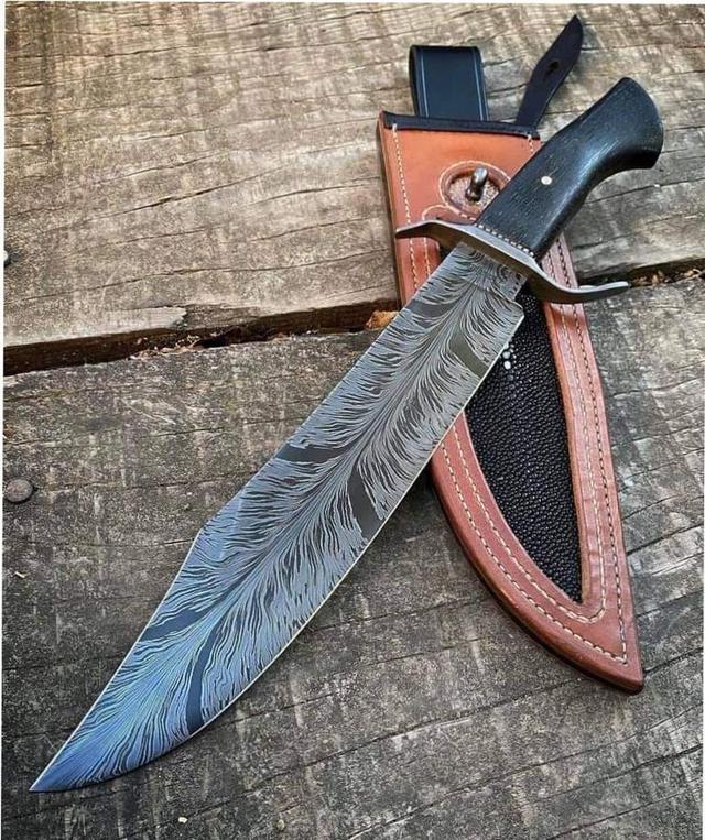 Custom Handmade Damascus Steel Bowie Knife Survival Knife Hunting Knife