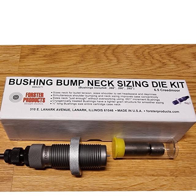 FORSTER BUSHING BUMP NECK SIZING DIE KIT 65 creedmoore